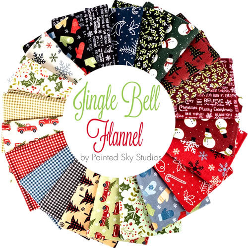 Jingle Bell Flannel fabric line by Painted Sky Studios