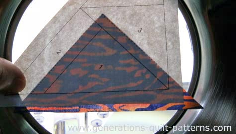 Position Patch #1 using the dashed guidelines