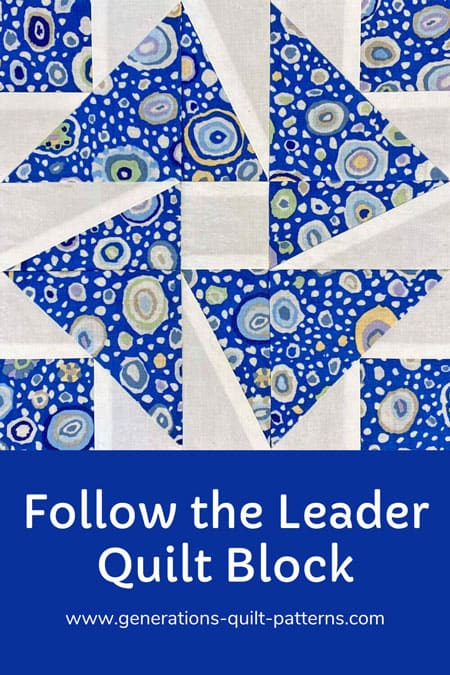 Pin the Follow the Leader quilt block tutorial