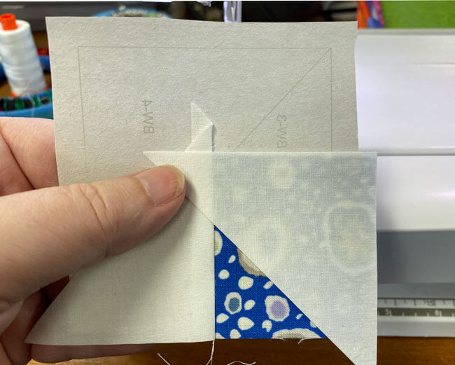 Position BW-3 right sides together with BW-1 Position BW-3 right sides together with BW-1