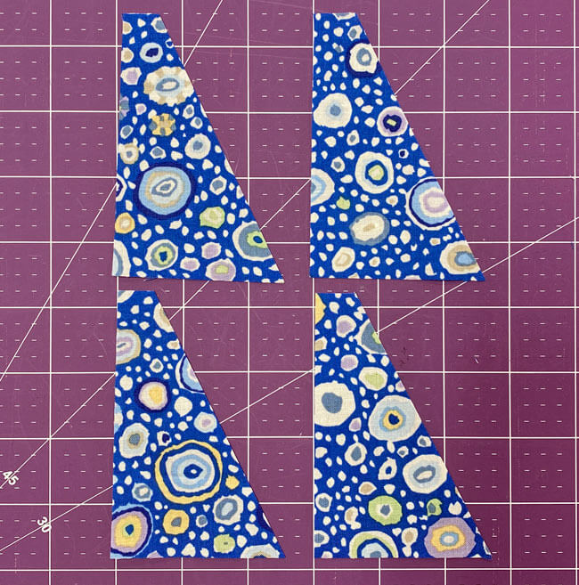 Four identical triangles from subcutting #1 Four identical triangles from subcutting #1