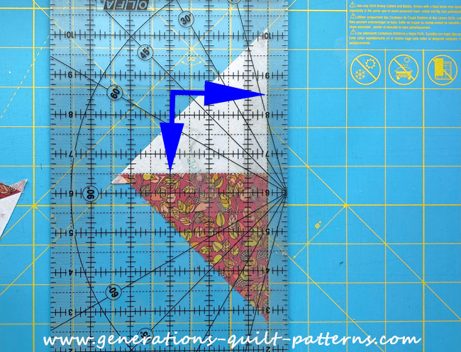 Measure the #4/#5 to make sure the seam is at a right angle to the long edge.