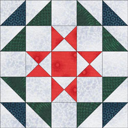 Foot Stool quilt bloc design, variation 1