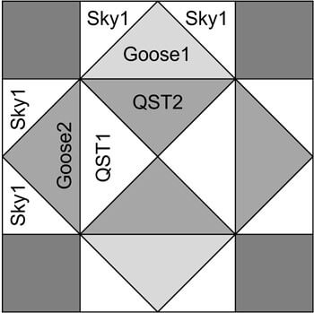 Center design of the Fort Knox quilt block