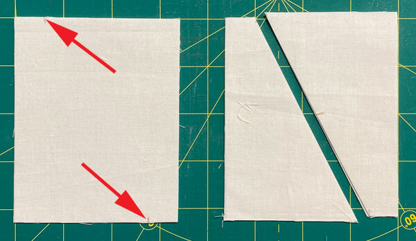Subcutting Sides for Half Diamond Rectangles. Width measurement is across the top and bottom.