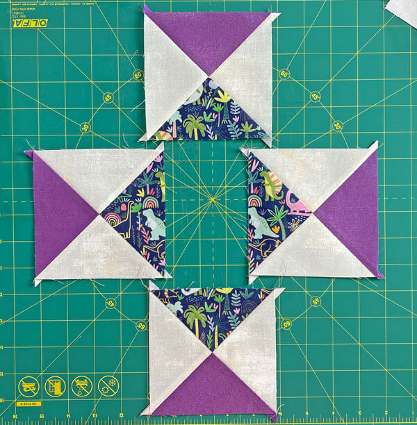 Four Corners Quilt Block Tutorial 6", 9", and 12" finished