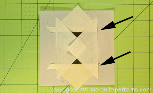 Trim away the dog ears. Trim away the dog ears.