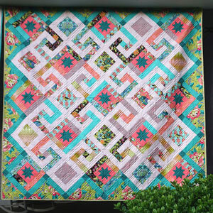 Complimentary Download for Hedge Maze Quilt Dawn by Tula Pink for Free Spirit