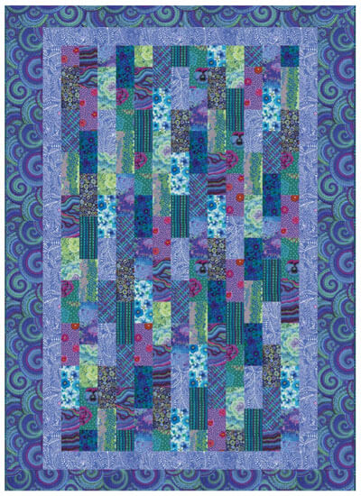Blue Brinks quilt pattern by Kaffe Fassett Collective