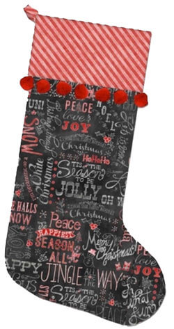 Complimentary Download for Chalkboard Cheer Stocking by Whistler Studios for 