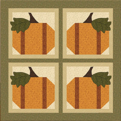Complimentary Download for Four Pumpkins by Cheryl Haynes for Benartex