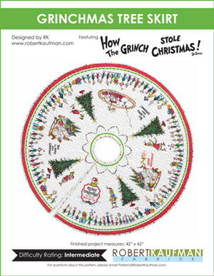 Free Grinchmas Tree Skirt Pattern from Robert Kaufman