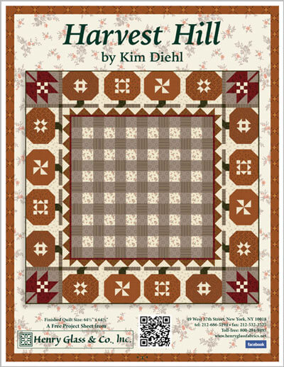 Complimentary Download for Harvest Hill Quilt Pattern by Kim Diehl for Henry Glass