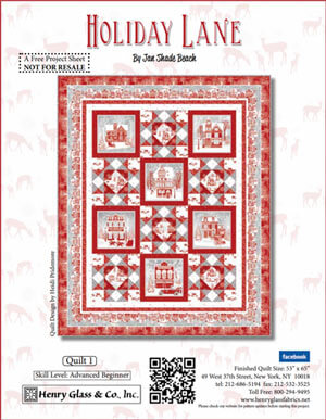 Complimentary pattern, Holiday Lane, Quilt 1 from Henry Glass Fabrics