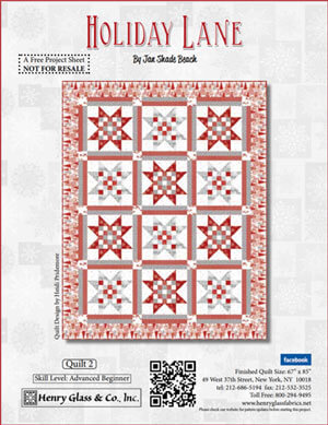 Complimentary pattern, Holiday Lane, Quilt 2 from Henry Glass Fabrics