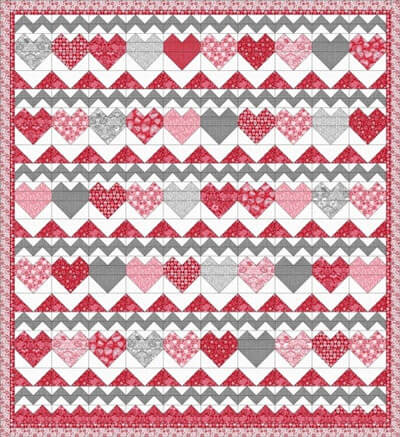 Complimentary Download for Hugs & Kisses #2 by Megan Downer for Studio E, 86" x 90"