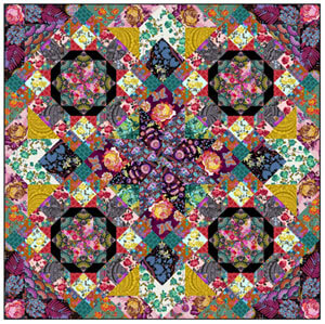 Complimentary Pattern, Love Always Quilts, finishes at 85”x 85”