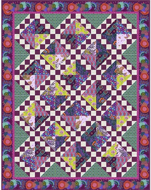 Complimentary Pattern for Magenta Song and Dance, finishes at 72" x 92"