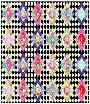 Complimentary pattern, Pawn to Queen, 60&#189;" x 70"