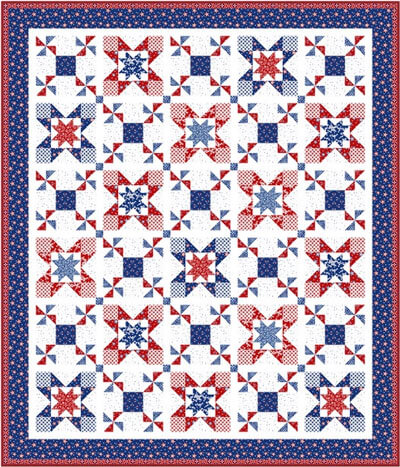 Blank Quilting Fabrics Fired Up! Silas M. Studio Patriotic Words