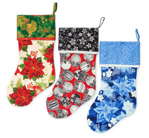 Complimentary Download for The Sleigh Bells Stockings by Shea Henderson for Empty Bobbin Sewing for Robert Kaufman