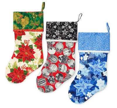 Complimentary Download for The Sleigh Bells Stockings by Shea Henderson for Empty Bobbin Sewing for Robert Kaufman