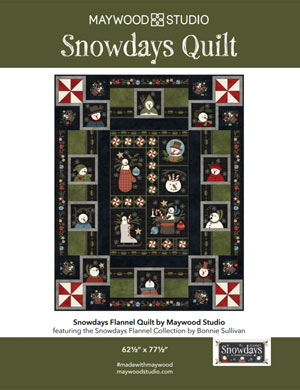 Complimentary Quilt Pattern from Maywood Studios Snowdays Quilt, 62&#189;" x 77&#189;"