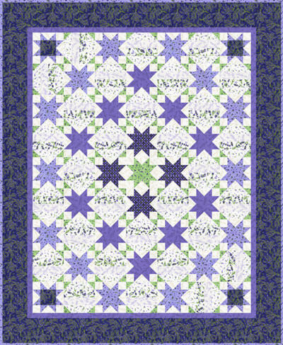 Complimentary Download for Stars and Bars Pattern by Darlene Zimmerman for RK, 54” x 66”