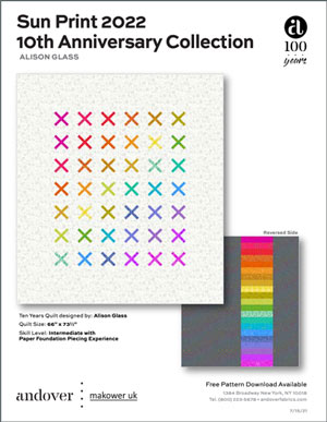 Ten Years Quilt complimentary quilt pattern from Andover