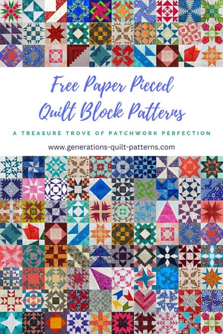 Pin our Free Paper Piecing Quilt Block Patterns