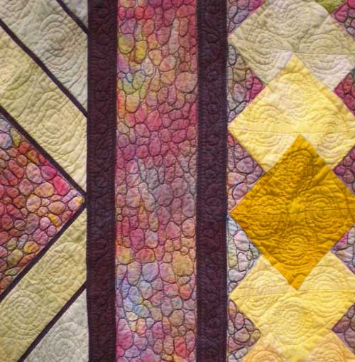 Detail from Alice Heckman's Three Color Study quilt