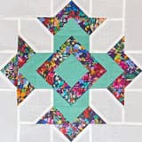 God's Eye quilt block tutorial in 5 sizes
