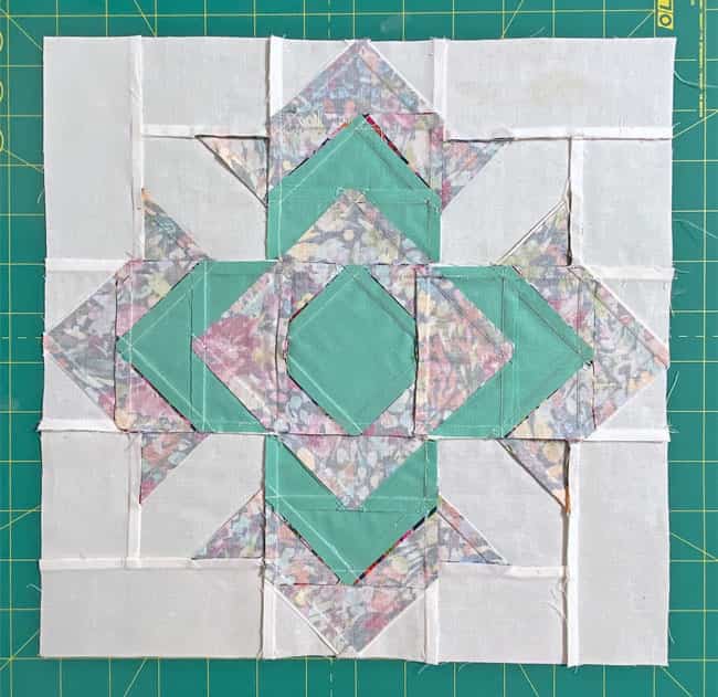 The backside of the God's Eye block The backside of the God's Eye block