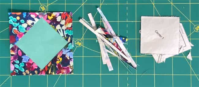 The trimmed SiaS (left), the excess (center), the remnants of the paper pattern after removal