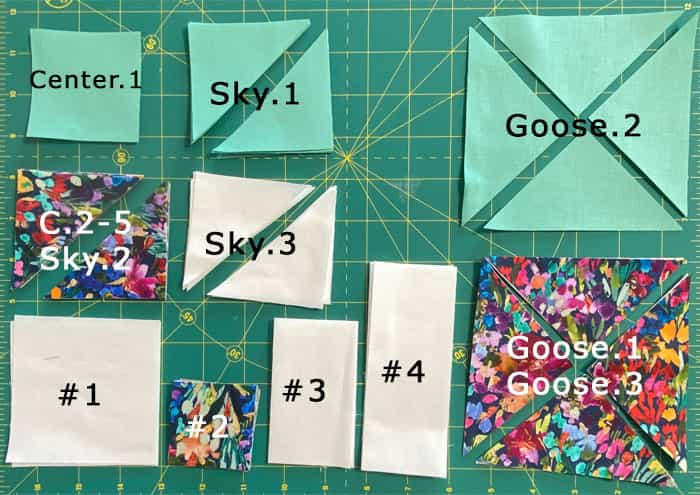 The subcut patches for your God's Eye quilt block The subcut patches for your God's Eye quilt block