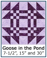 Goose in the Pond quilt block tutorial