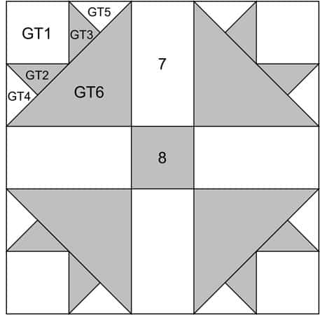 Goose Tracks quilt block design Goose Tracks quilt block design