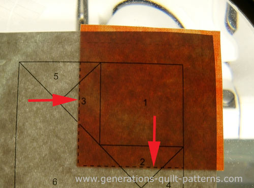 Align the edge of #1 with the dashed placement lines Align the edge of #1 with the dashed placement lines