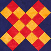 Grandmother's Cross quilt block tutorial in 4 sizes