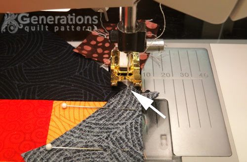 Stitch the #1 to the #2/#3/#4 unit