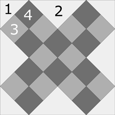 Grandmother's Cross quilt block design