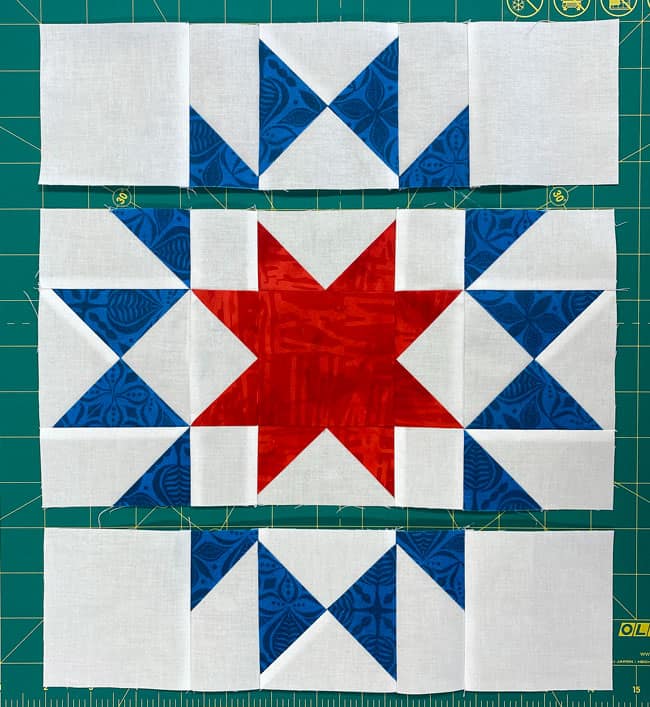 The units are sewn into rows The units are sewn into rows