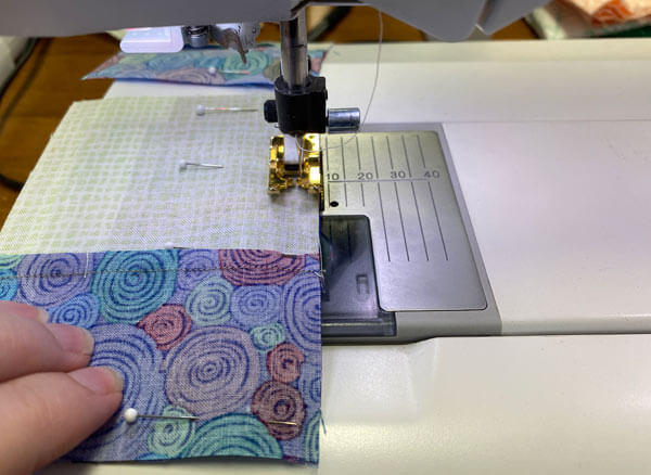 Pin the patches together if needed