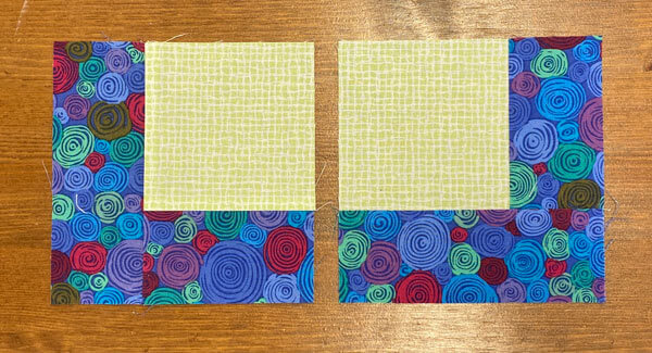 After stitching and pressing #1/#2/#3