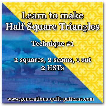 Half Square Triangle Measurement Chart