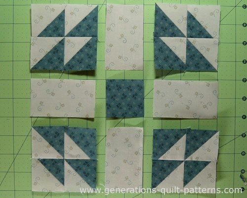 Lay out the patches into rows Lay out the patches into rows