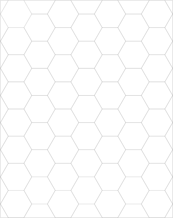 Hexagon quilt layout, 4 x 8 blocks