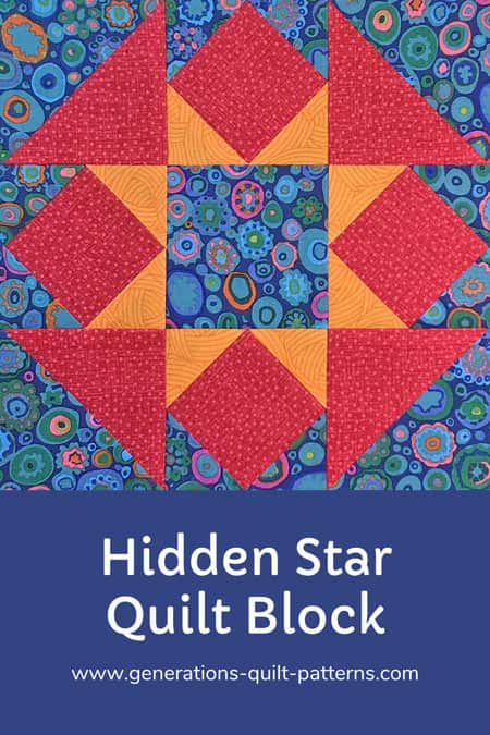Pin the Hidden Star quilt block tutorial Pin the Hidden Star quilt block tutorial