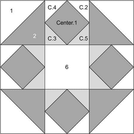 Hidden Star patchwork design
