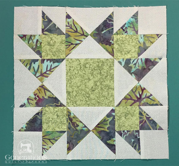 Our Honeymoon quilt block is ready to be added to a quilt